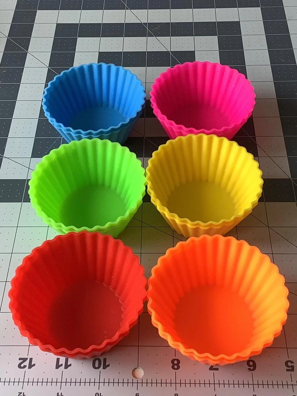 Set of 28 Reusable Silicone Cupcake Muffin Baking Cups Liners Assorted Colors